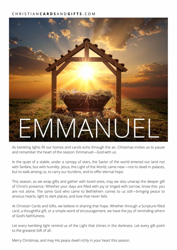Christmas Time Reflections - Emmanuel, God with Us!