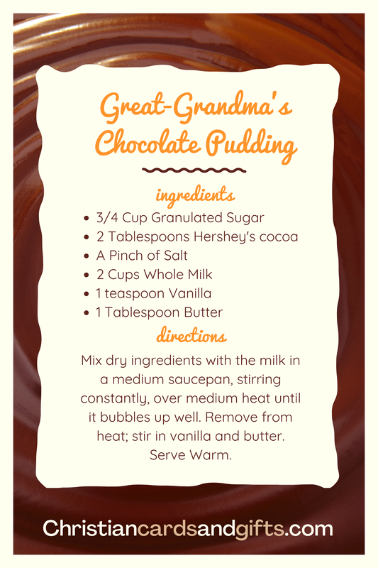 Chocolate Pudding Recipe