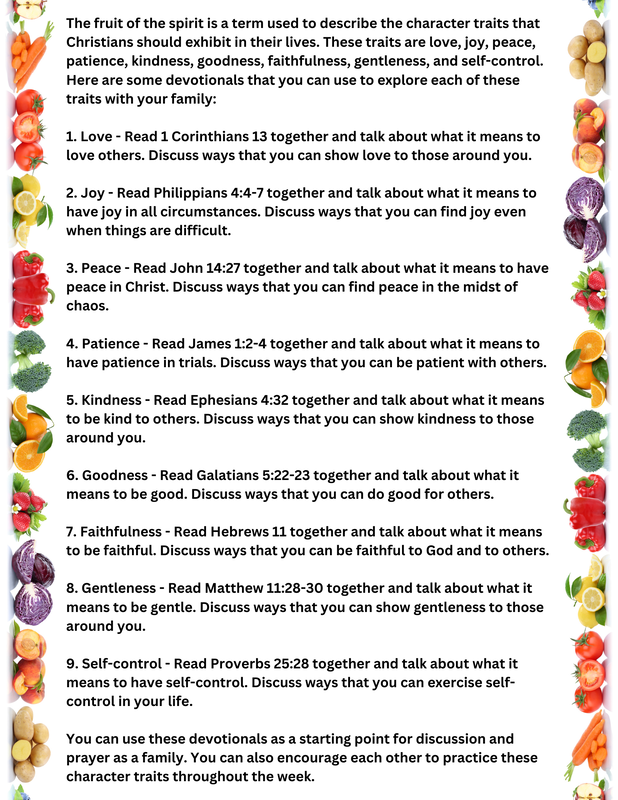 Fruit of The Spirit Devotional