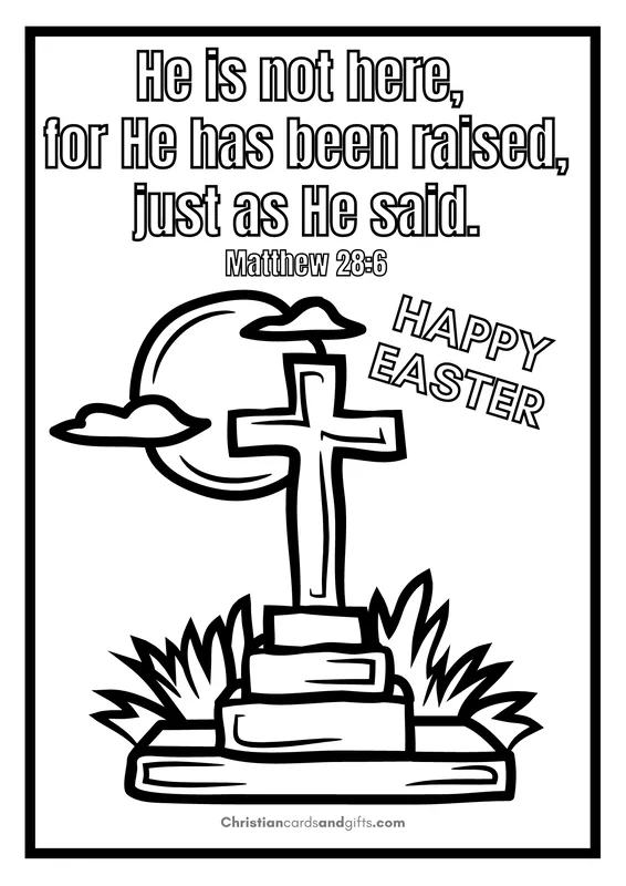 Celebrate the Resurrection Free Coloring Sheets for Easter