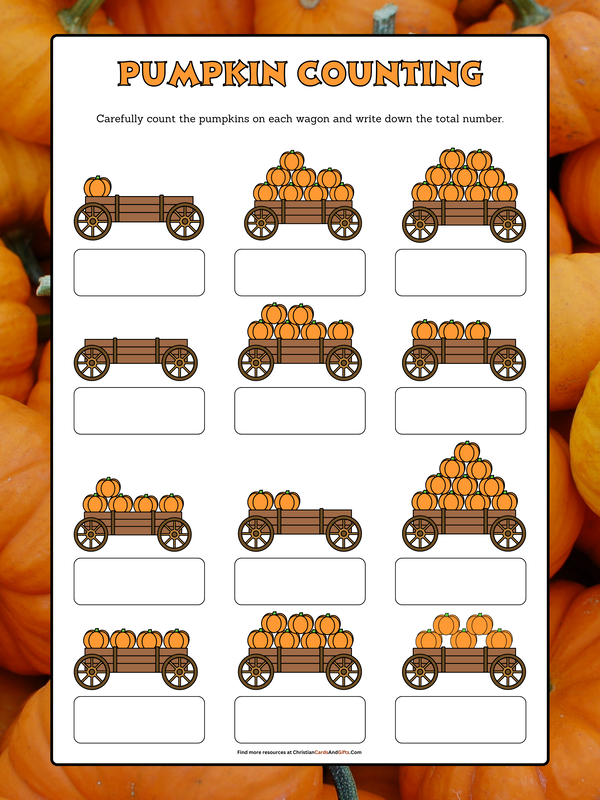 Pumpkin Counting Worksheet
