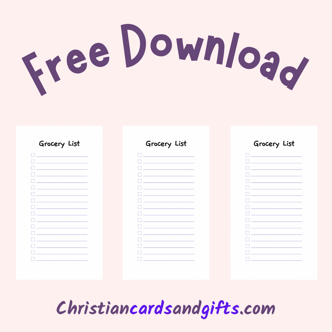 Printable Grocery List