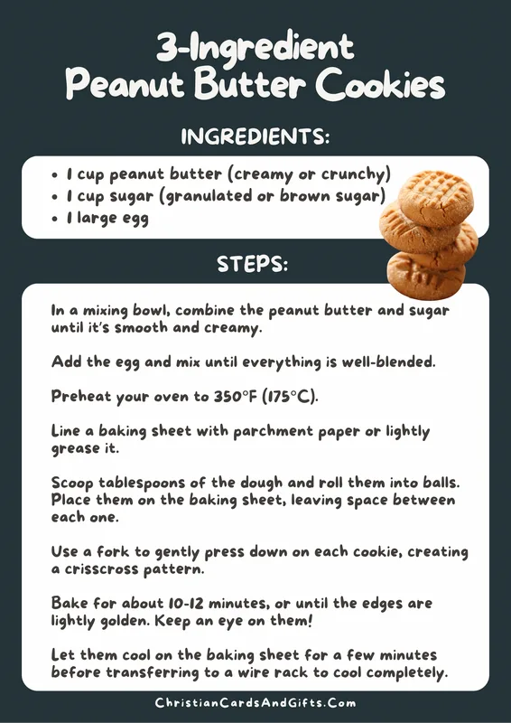 Easy 3-Ingredient Peanut Butter Cookies (gluten free) Recipe