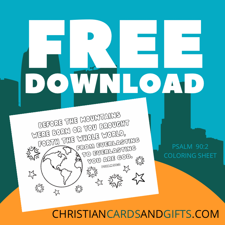 Scripture Coloring Page - Psalm 90:2