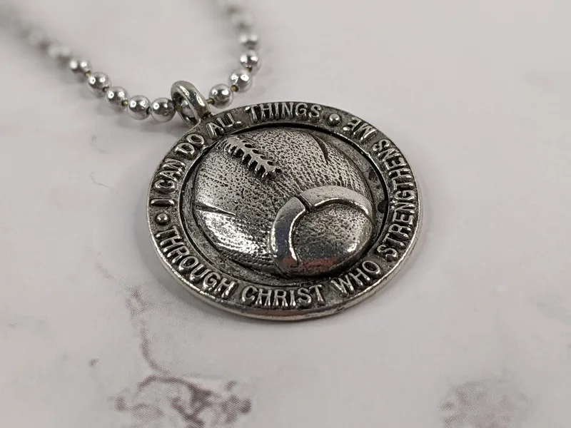 Phil 4:13 Football Necklace