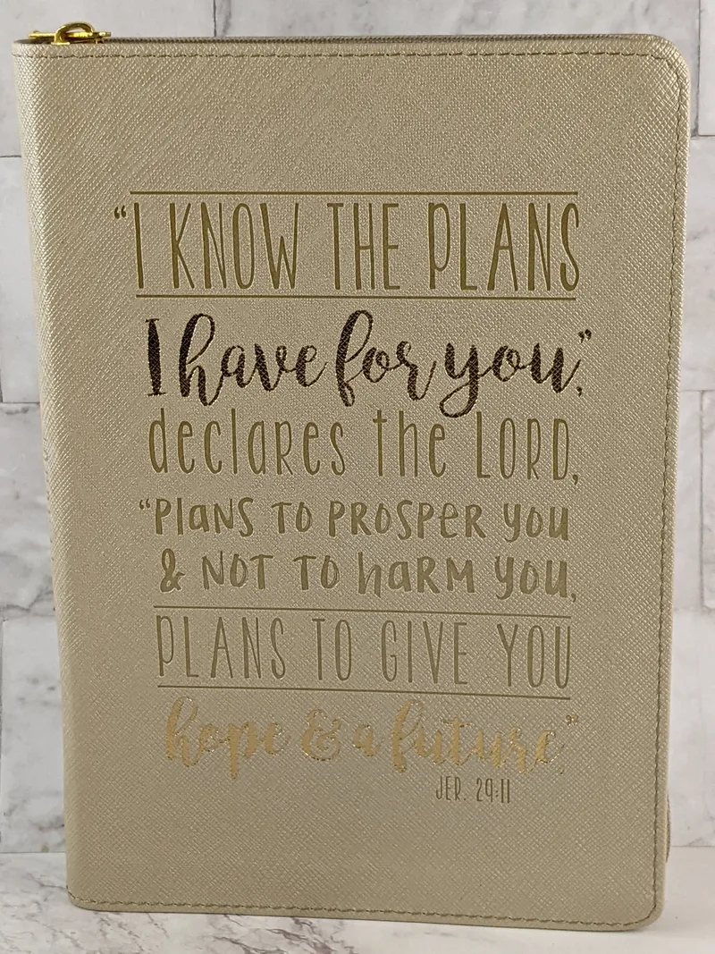 I Know The Plans Gold Zipper Journal