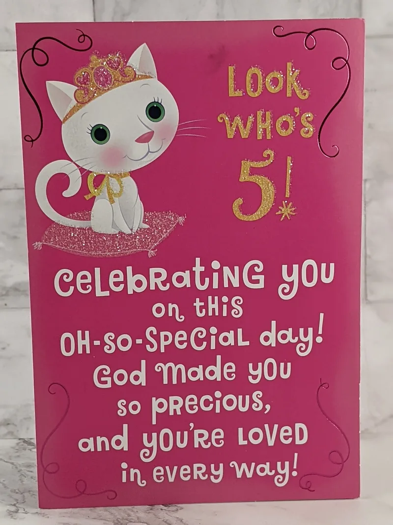 5th Birthday Crown Card