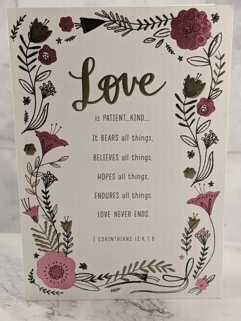 Love is Patient Congratulations Card