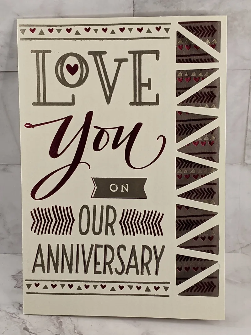 Love You On Our Anniversary Card