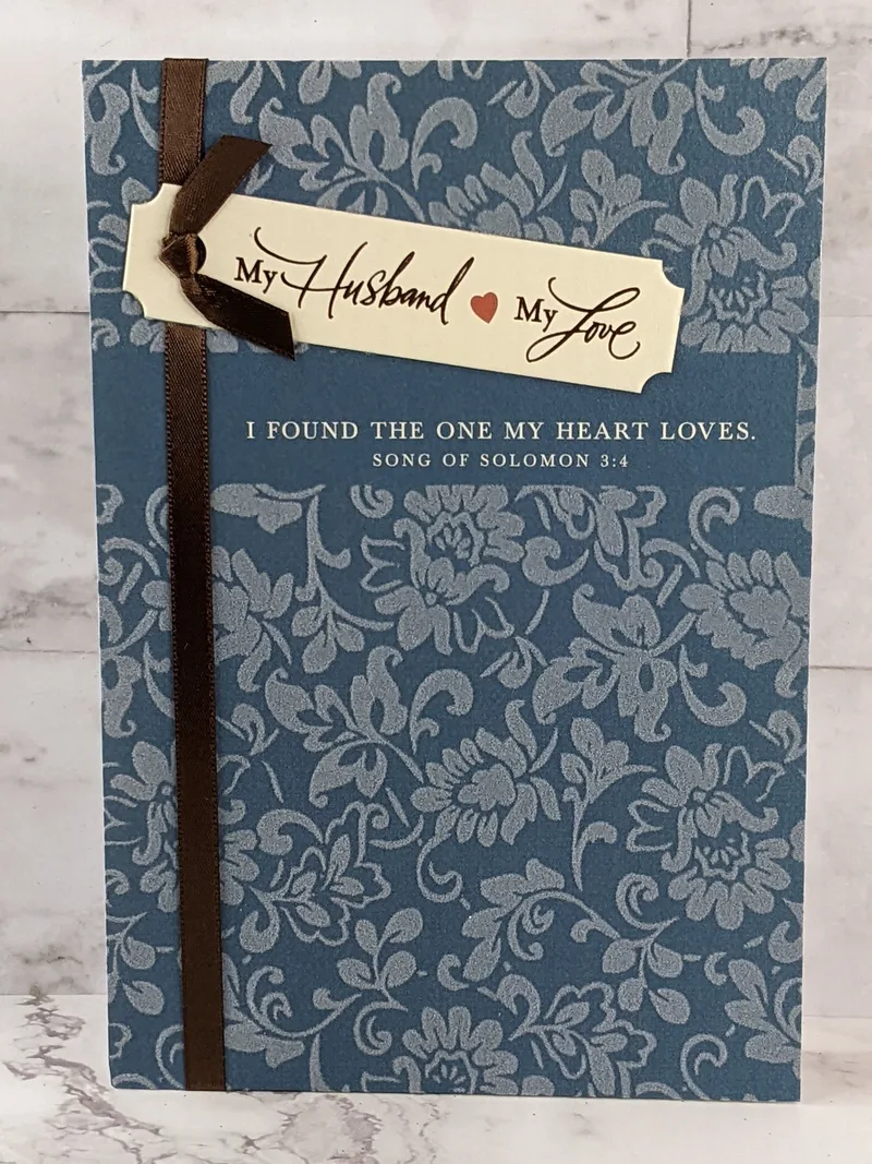 My Husband My Love Anniversary Card