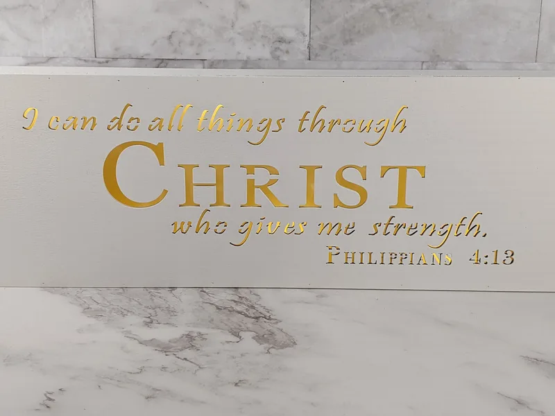 Through Christ Lighted Sign