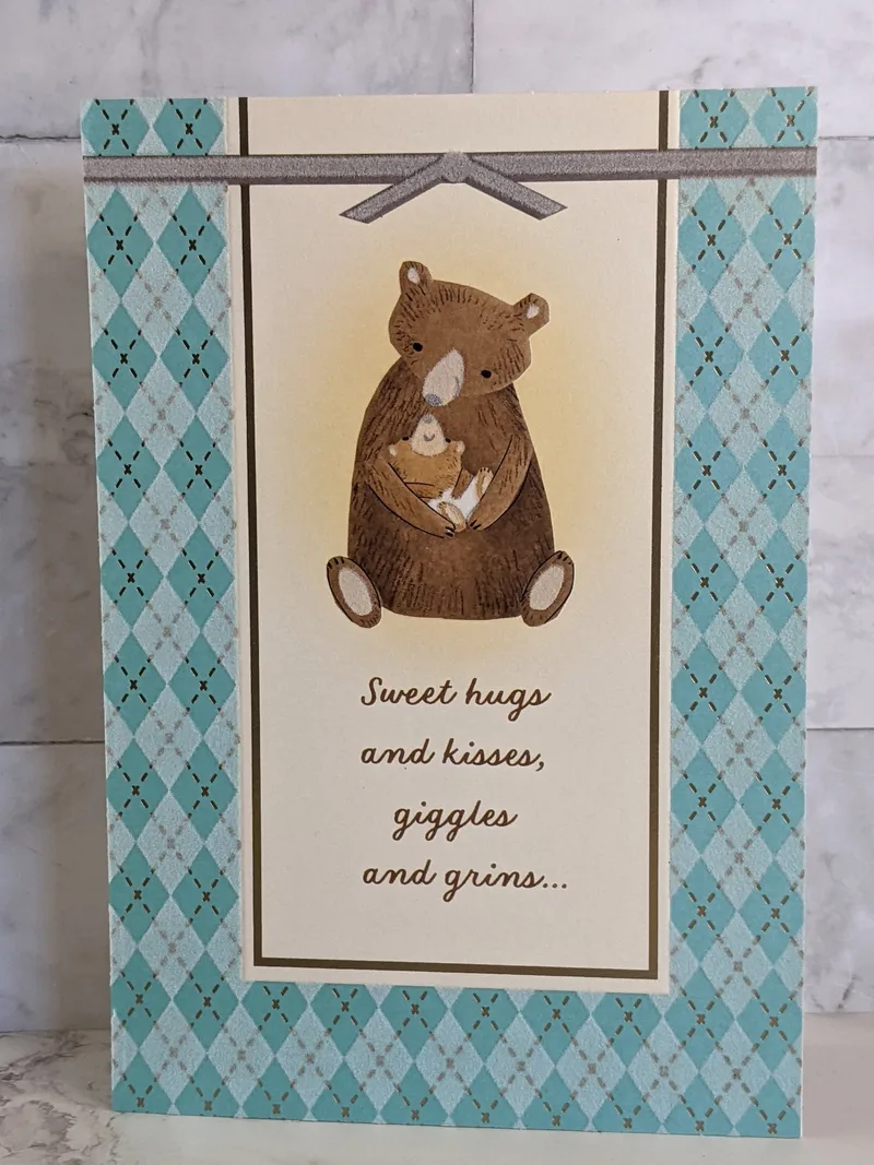 Sweet Hugs Joy Baby Boy Card