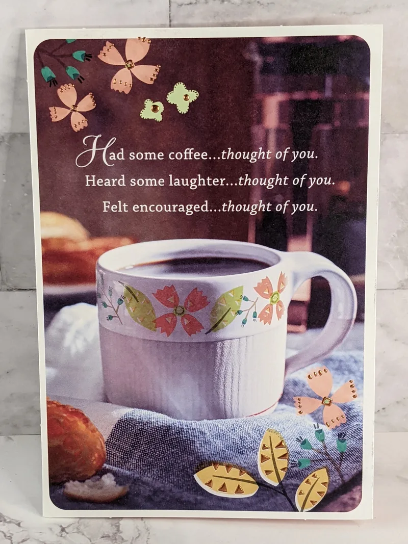 Missing You Coffee Card