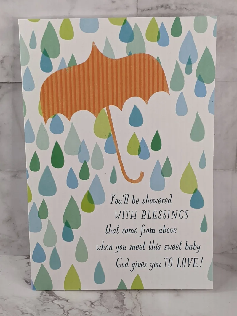 Showered With Blessings Baby Card