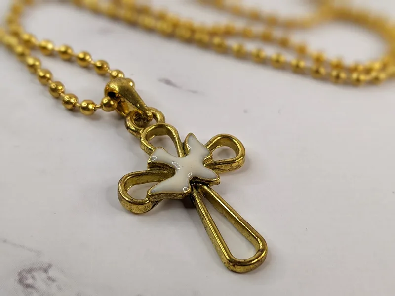 Confirmed In Christ Dove Cross Necklace