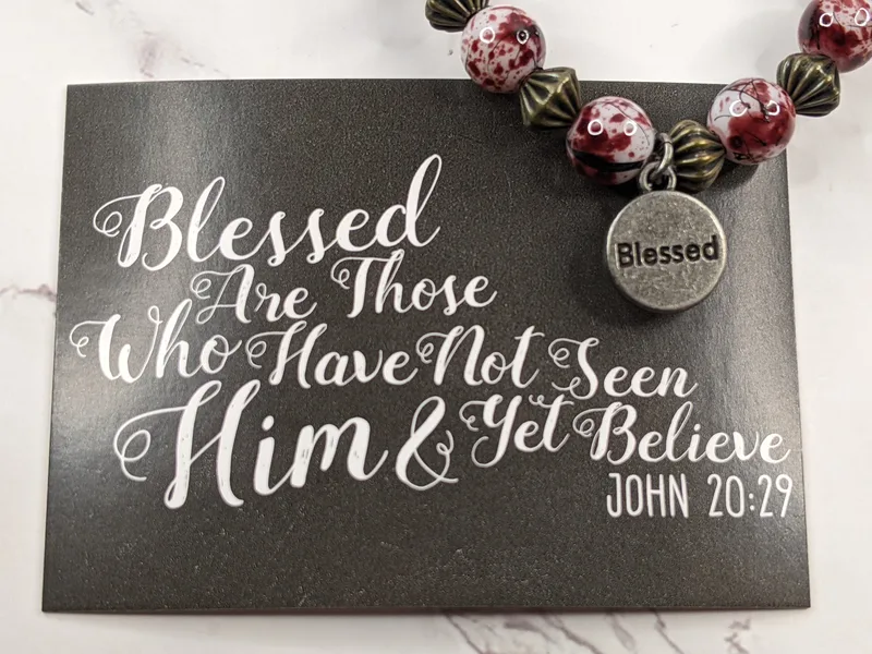Marbled Blessed Bracelet with Scripture Card