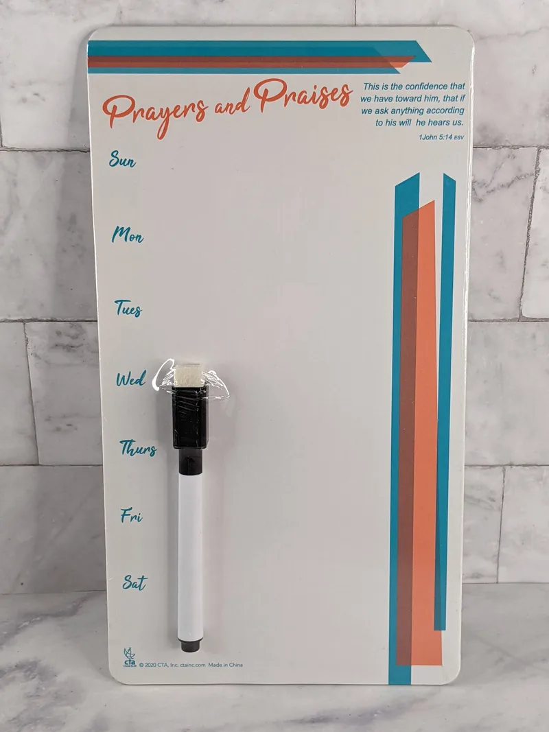 Prayers and Praises Dry Erase Board