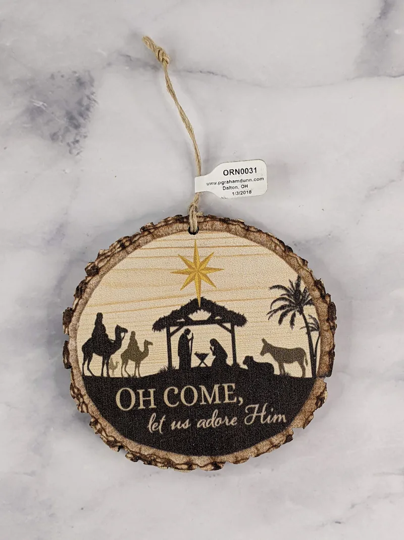 Oh Come Let Us Adore Him Ornament