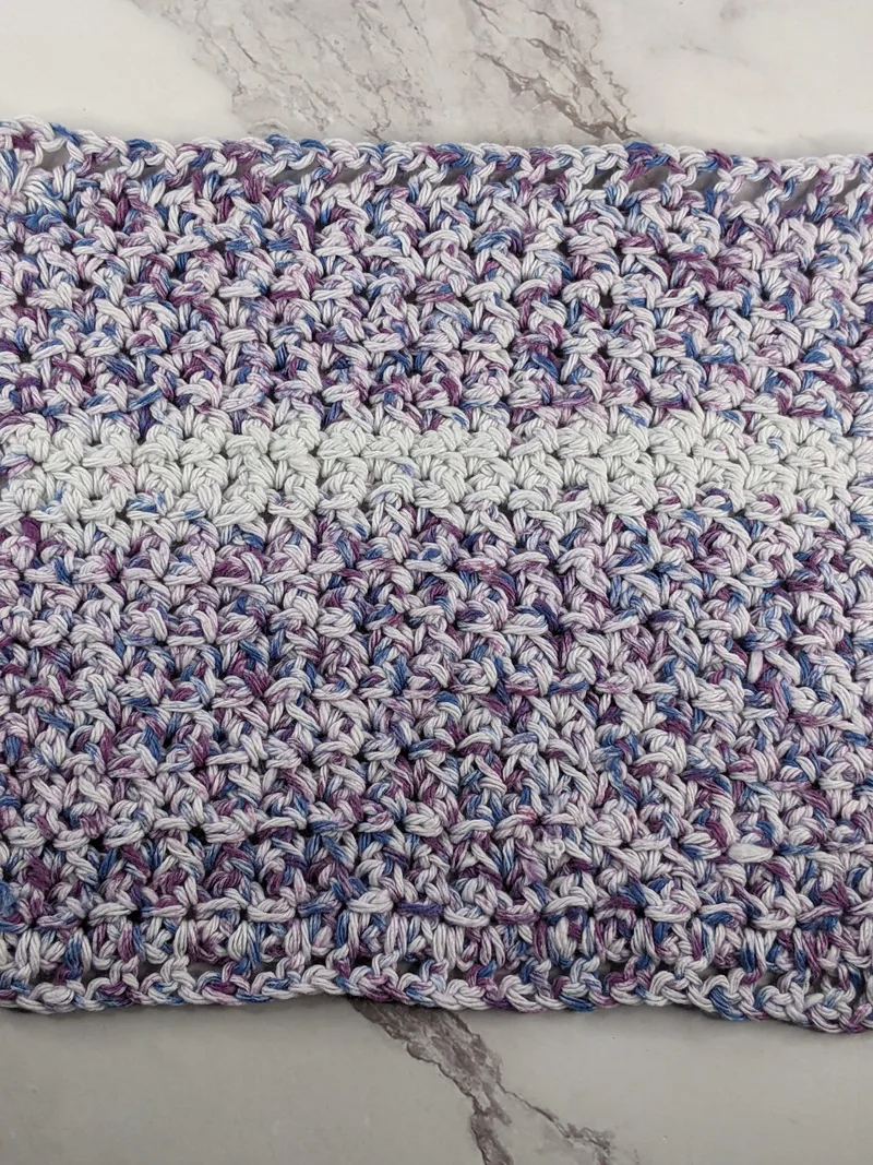 Purple & Blue Crocheted Dishcloth