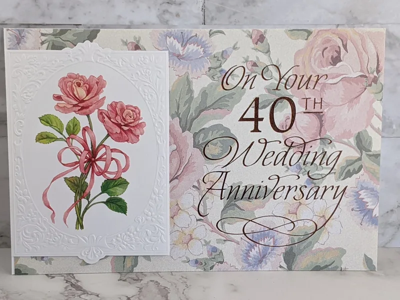 40th Wedding Anniversary Card