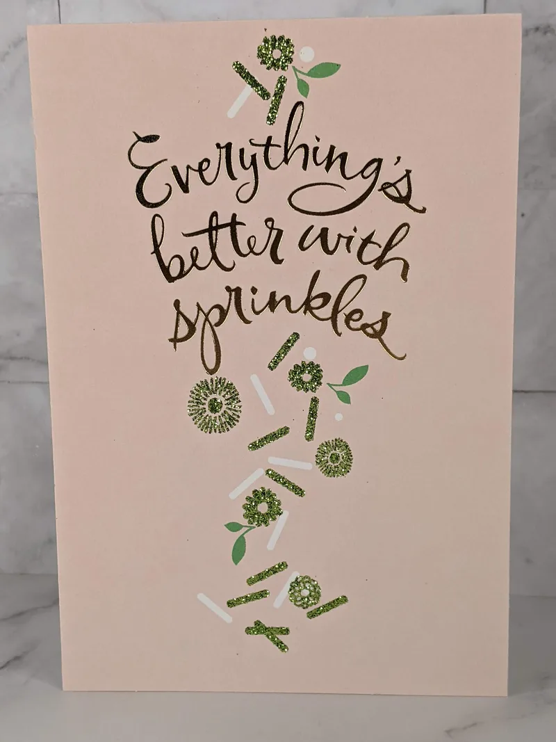 Sweet Baby Girl Sprinkles Card