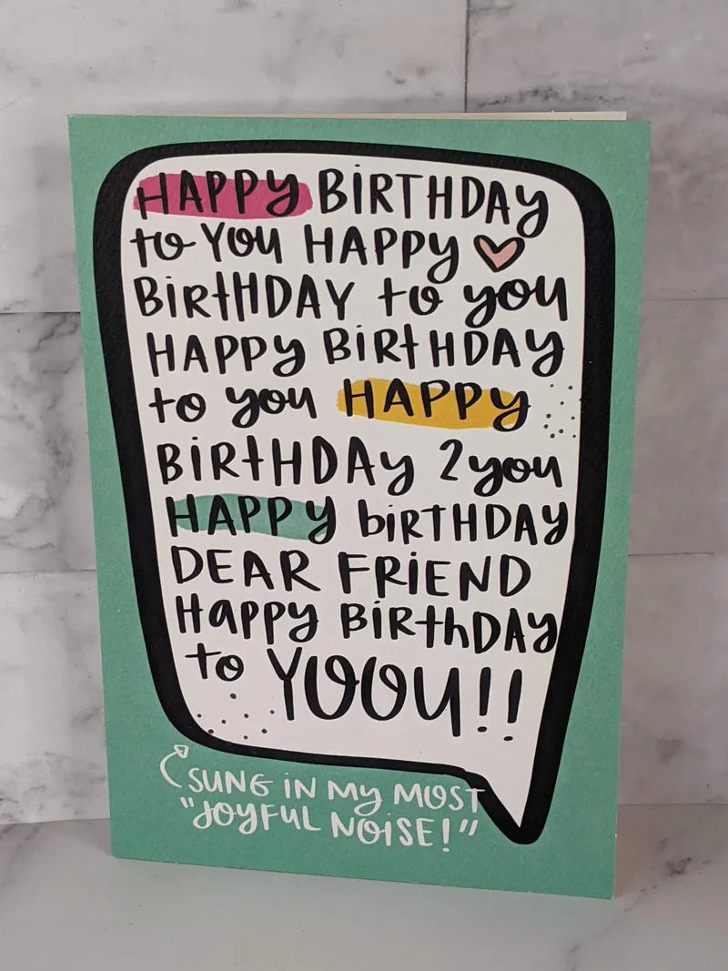 Happy Birthday Joyful Noise Card