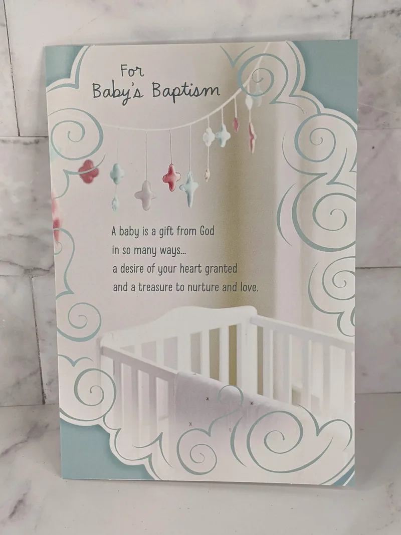 Treasured Baby's Baptism Card