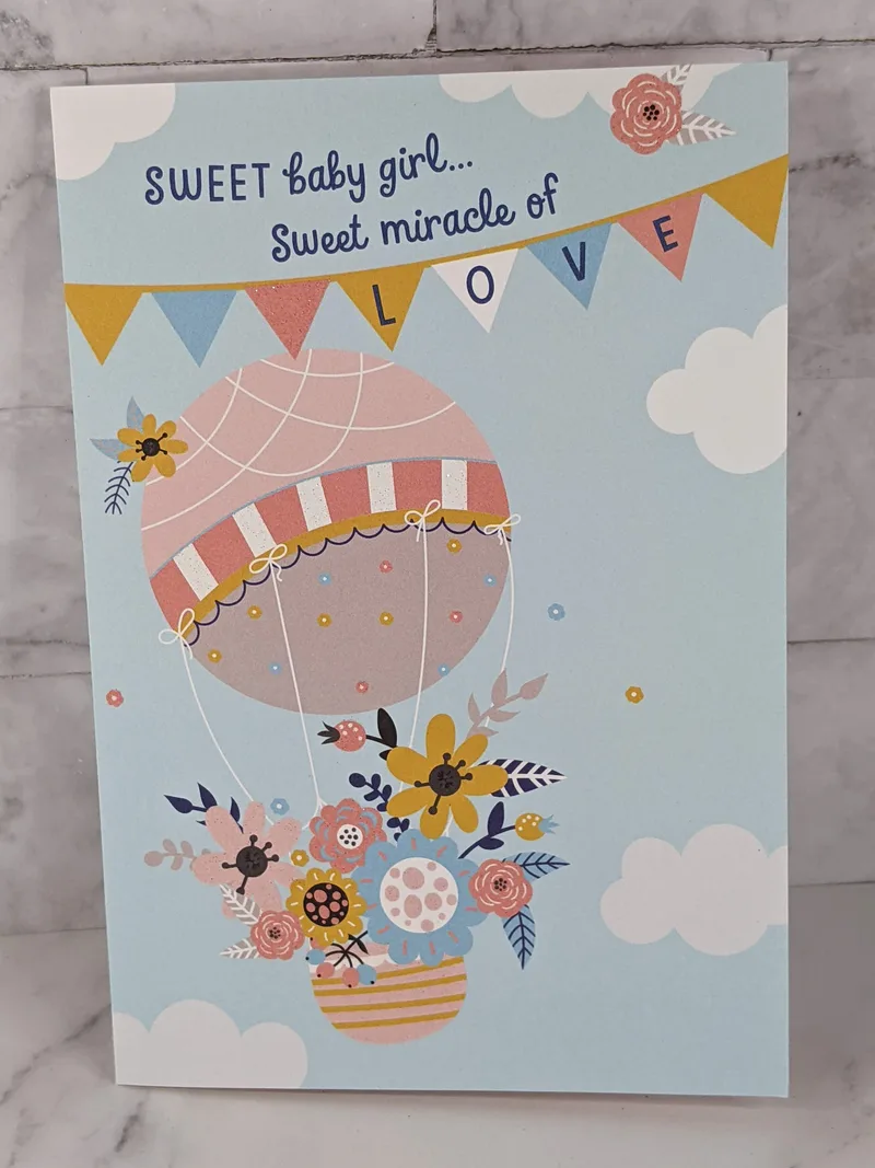 Sweet Baby Girl Congratulations Card