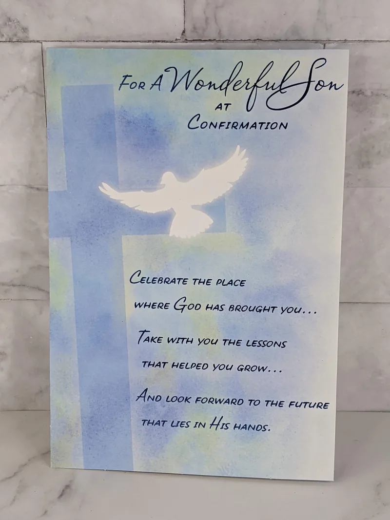 A Wonderful Son at Confirmation Card