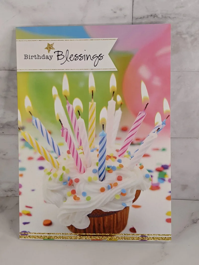 Birthday Blessings Cupcake Card