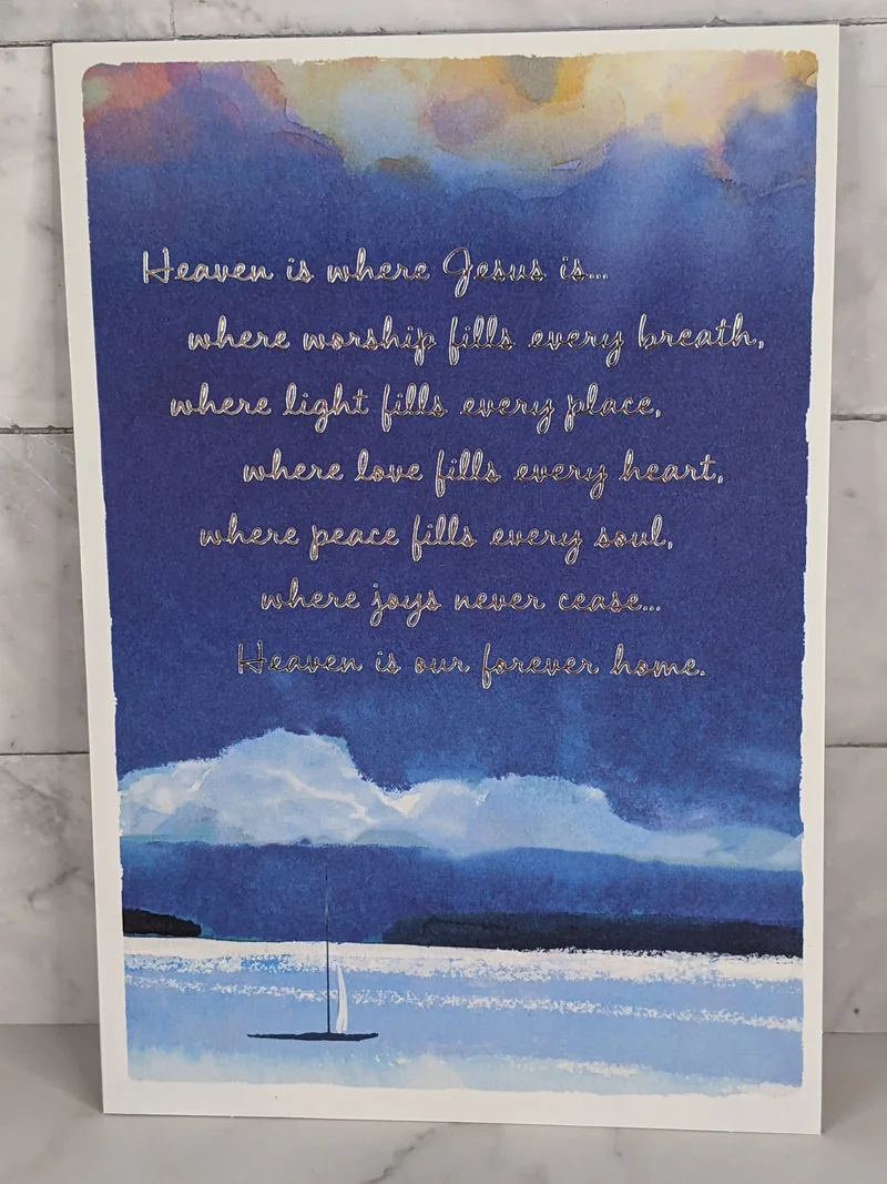 Heaven with Jesus Sympathy Card