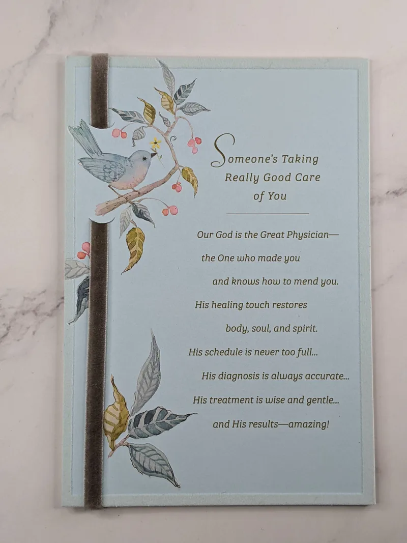 In His Care Get Well Card