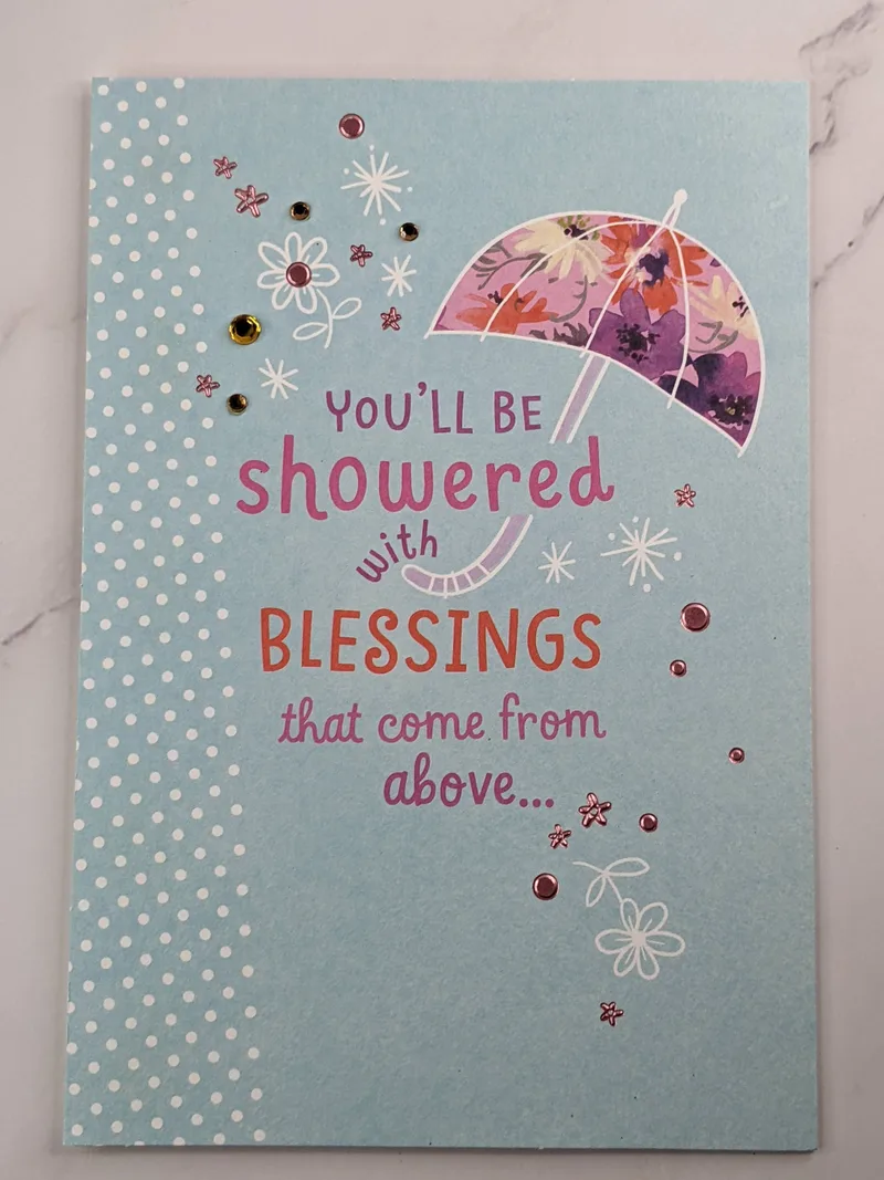 Wedding Shower Blessings Card