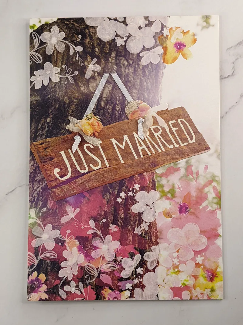 Just Married Wedding Card