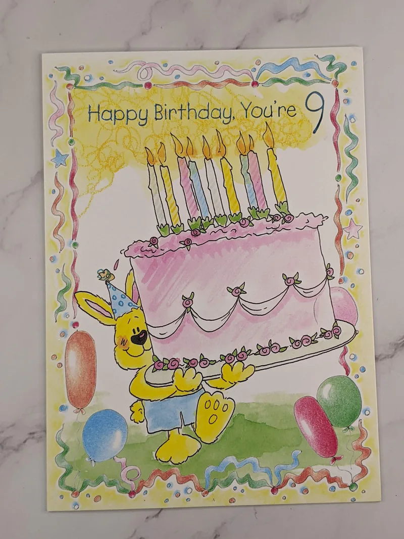 You're 9 Birthday Card