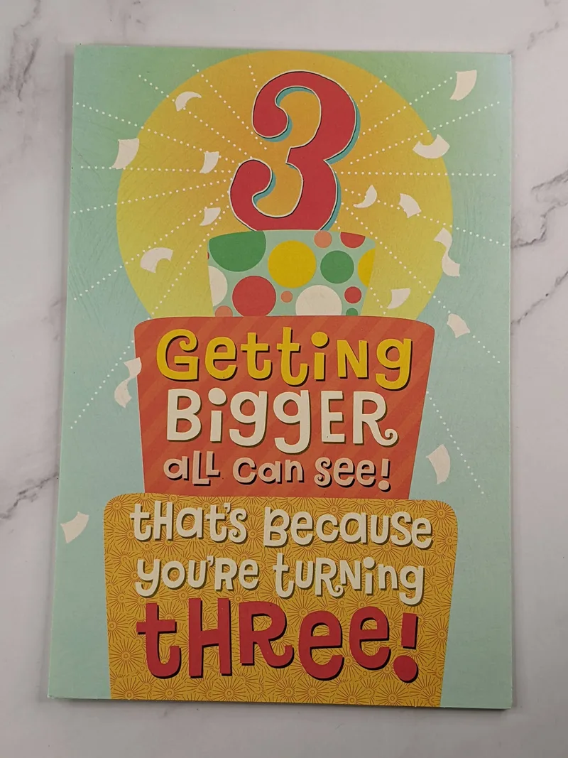 Big 3 Birthday Card