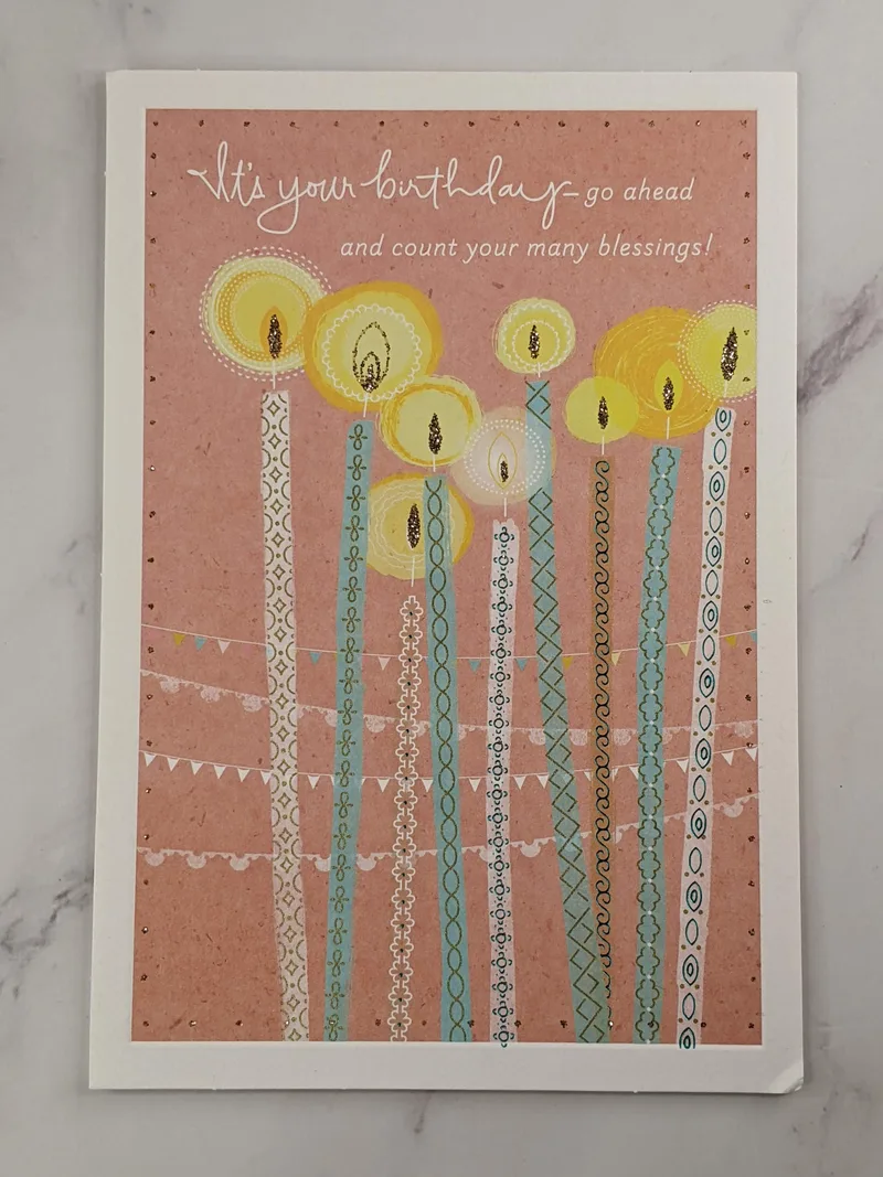 Count Your Blessings Birthday Card