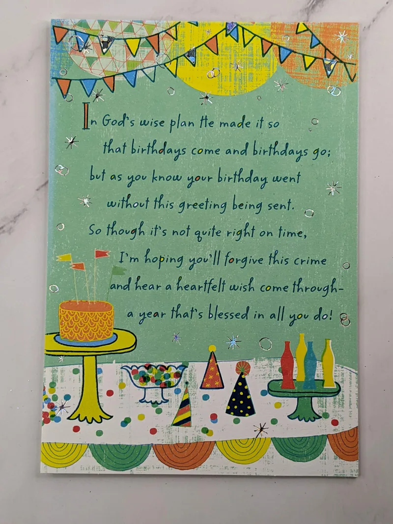 Belated Birthday Blessings Card