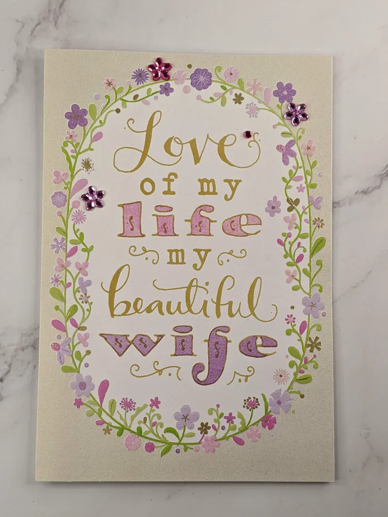 Life with My Wife Anniversary Card