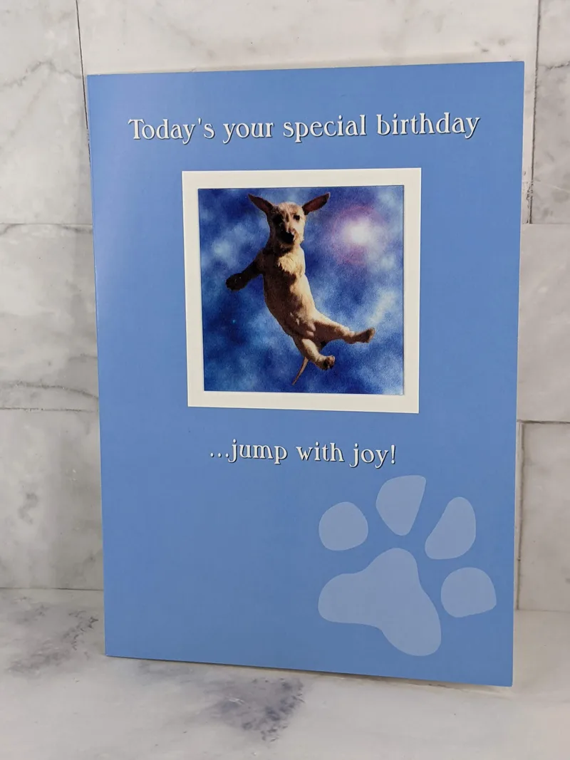 'Joyful Dog' Birthday Card