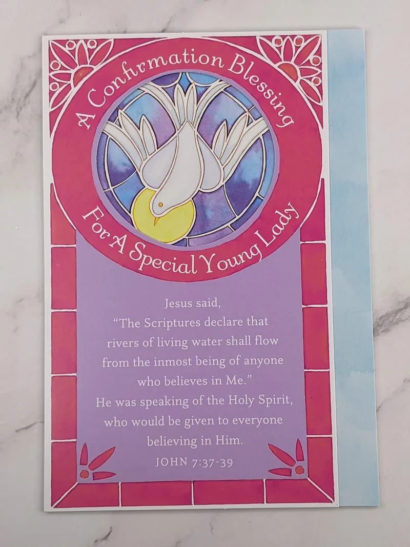 Young Lady Confirmation Card
