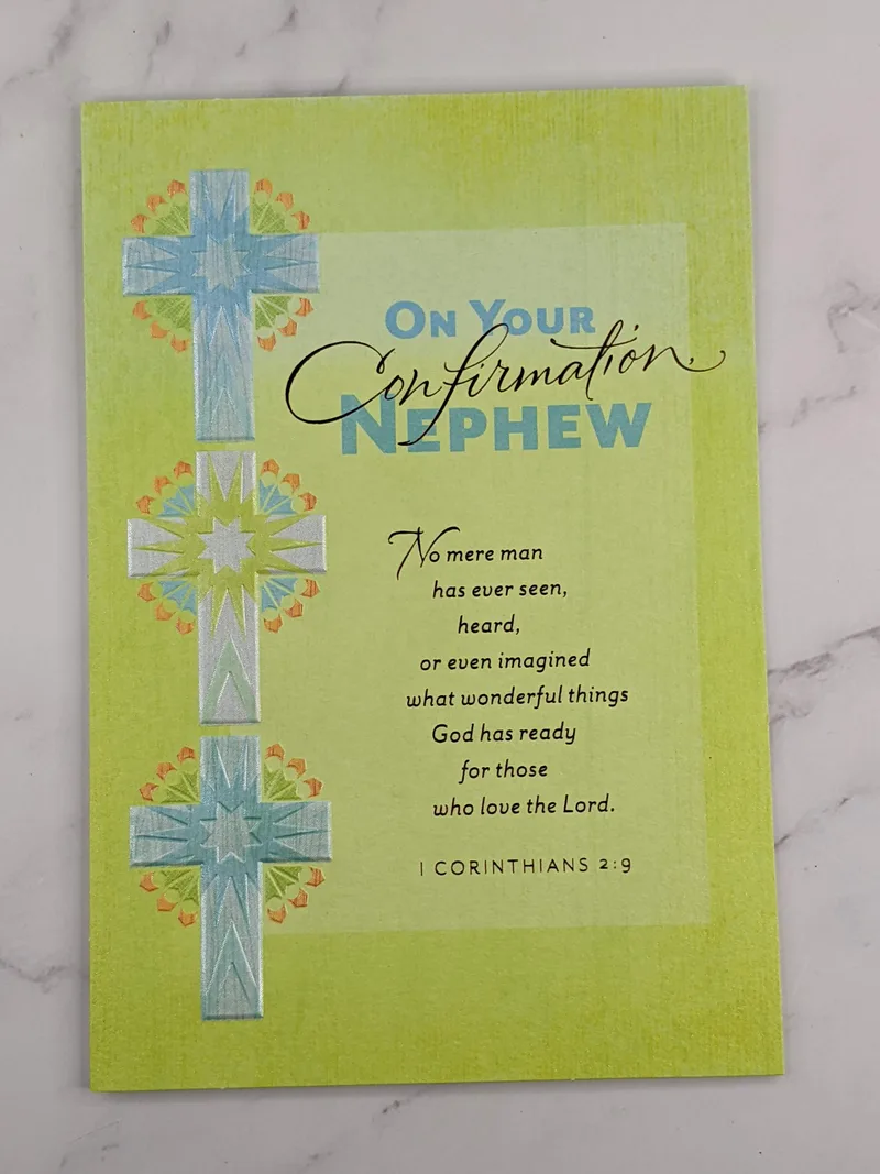 Nephew Faith Confirmation Card