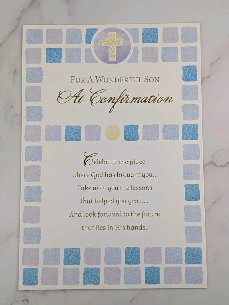Wonderful Son Confirmation Card