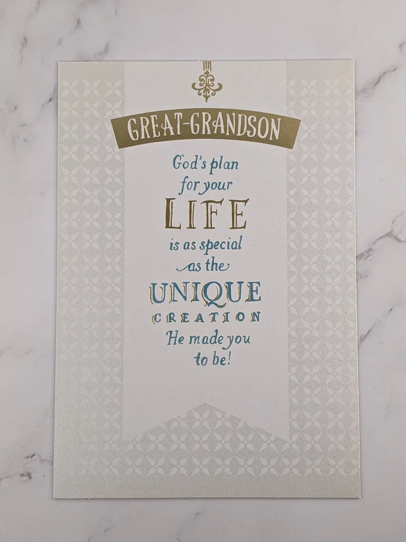 Great-Grandson Confirmation Card