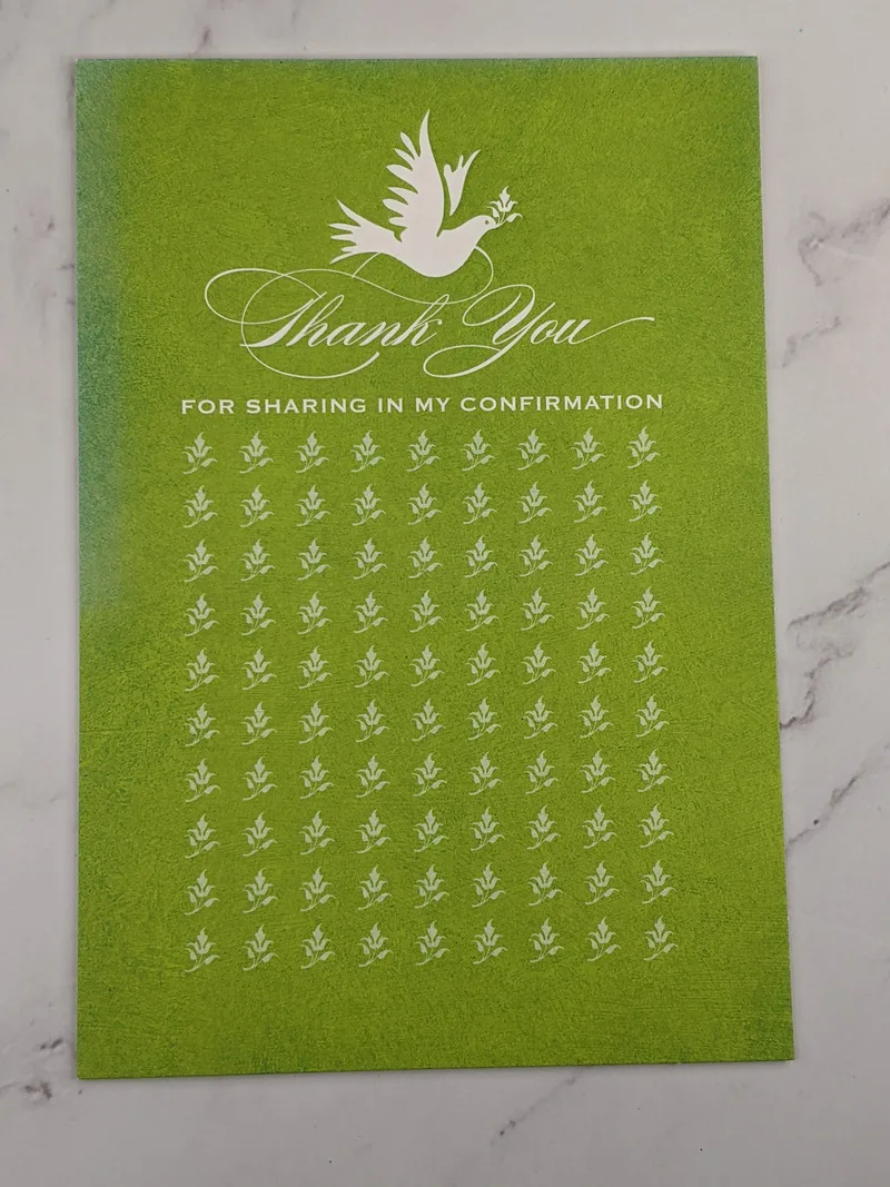 Confirmation Thank You Card