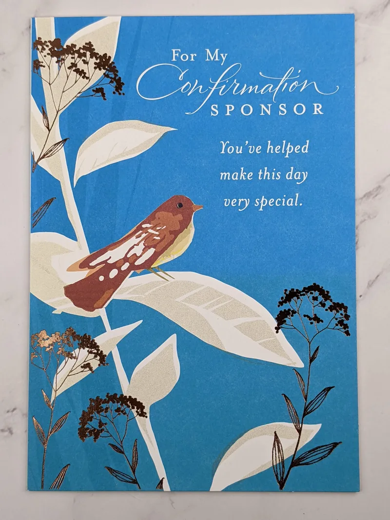 Confirmation Sponsor Thank You Card