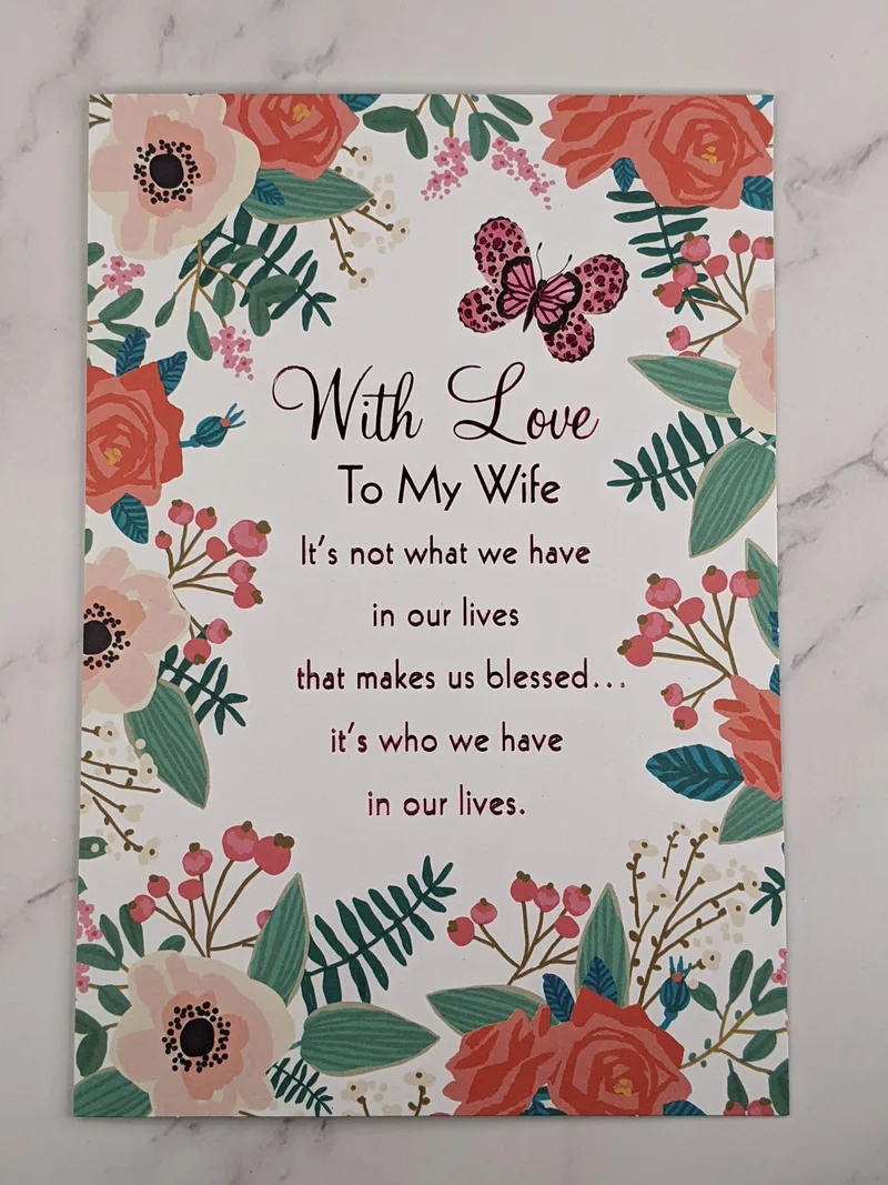 Mother's Day Love to Wife Card