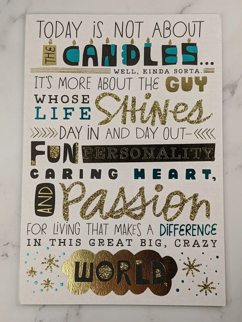 Fun Personality Guy Birthday Card