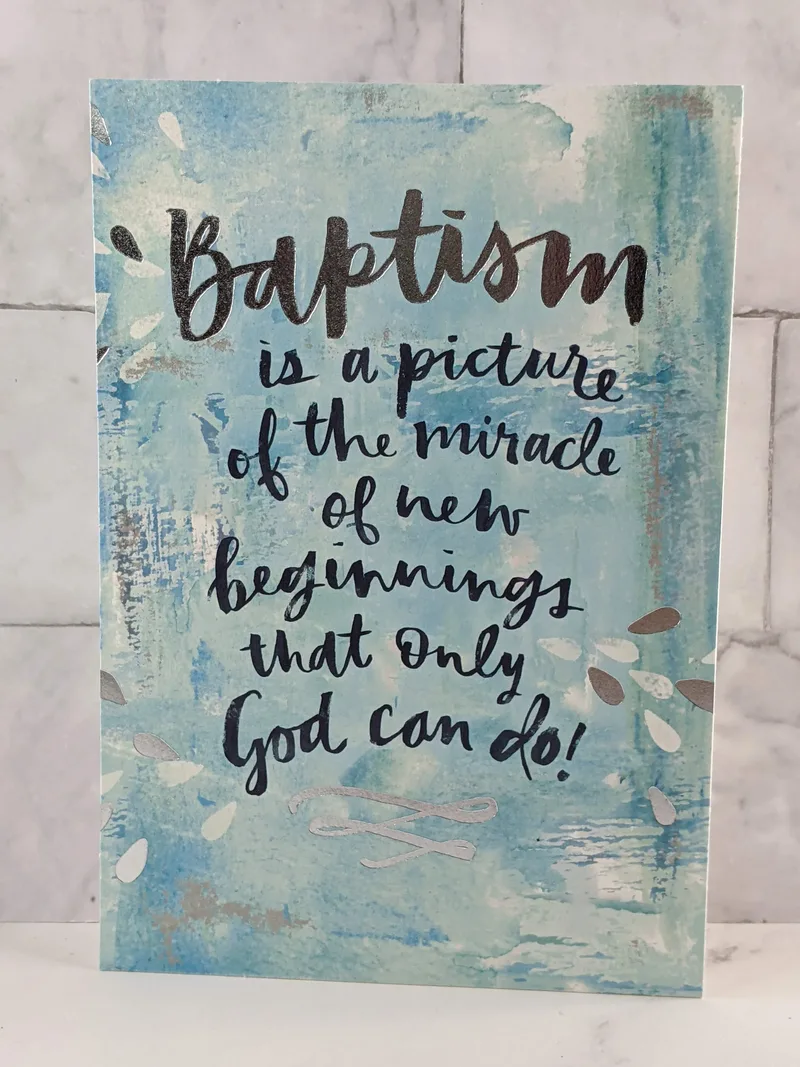 New Beginning Baptism Card