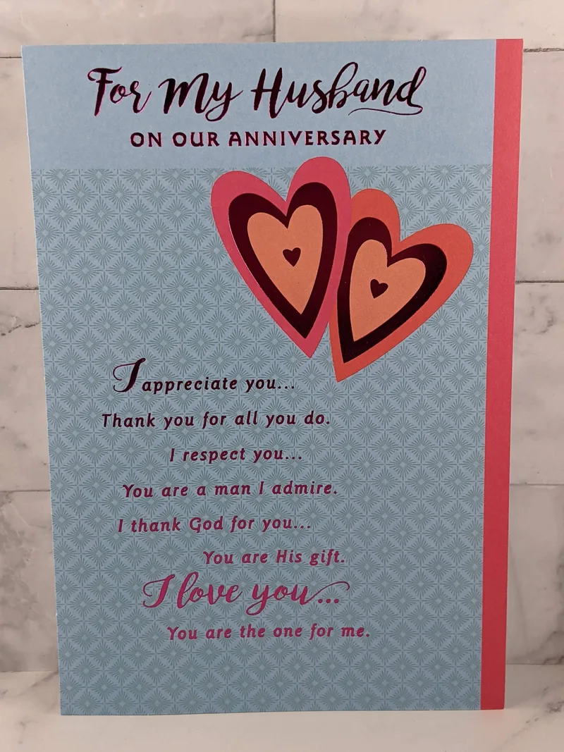 Husband Appreciation Anniversary Card